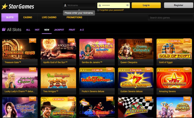 stargames nuovi giochi
